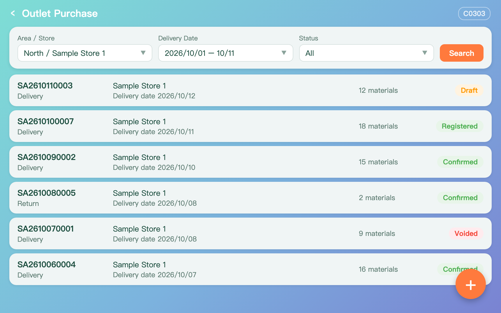 Stockify Outlet Purchase screen (mock-up)